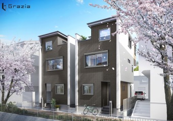 【建物完成イメージパース：北側】 ※イメージ画像と実際の物件とは異なる場合がございます。 