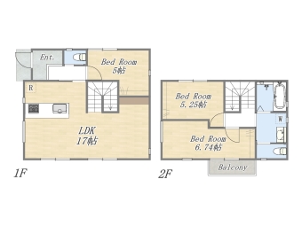 【参考プラン】 Plan：3LDK+カースペース 建物参考価格：2100万円 建物面積：78㎡ 