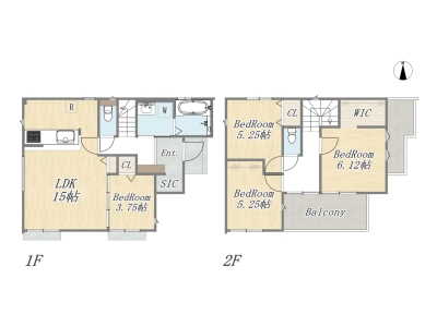 【9号棟】4LDK+WIC+SIC+ワイドバルコニー+カースペース2台分

太陽光パネル搭載予定