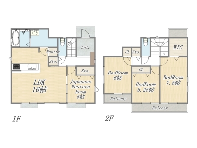 【参考プラン】
4LDK+WIC+Pantry+カースペース2台｜建物参考価格：2000万円