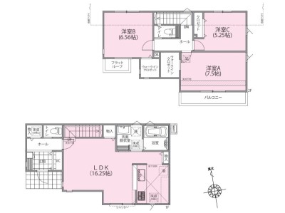 【4号棟】3LDK+2WIC+SIC+Pantry+カースペース