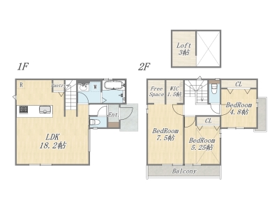2号地 【参考プラン】建物参考価格：2000万円