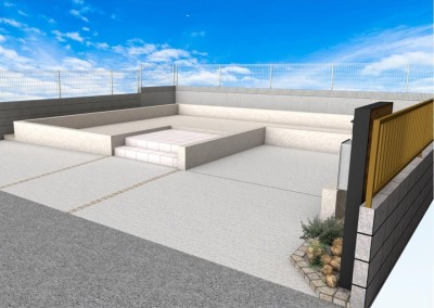 【外構完成イメージパース】
※イメージ画像と実際の物件とは異なる場合がございます。