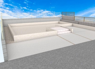 【外構完成イメージパース】
※イメージ画像と実際の物件とは異なる場合がございます。