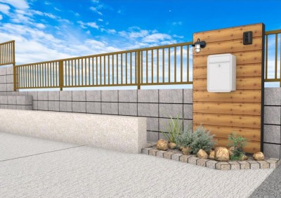 【外構完成イメージパース】
※イメージ画像と実際の物件とは異なる場合がございます。