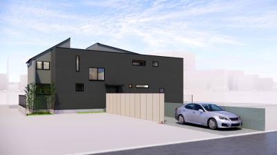 【建物完成イメージパース：外観】
※イメージ画像と実際の物件とは異なる場合がございます。