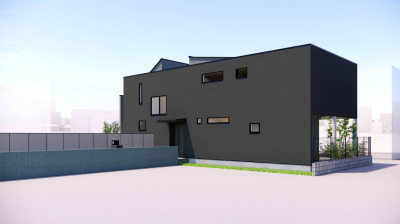 【建物完成イメージパース：外観】
※イメージ画像と実際の物件とは異なる場合がございます。