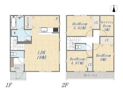 【参考プラン：4号地】
建物参考価格：2000万円