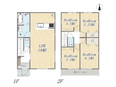 【参考プラン：2号地】
建物参考価格：2000万円
