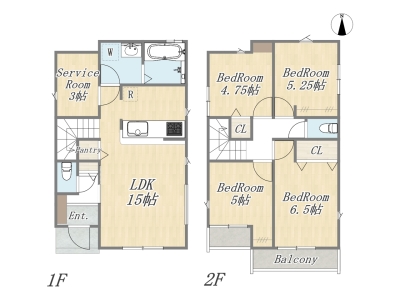 【参考プラン：3号地】
建物参考価格：2000万円｜建物面積：89.42㎡