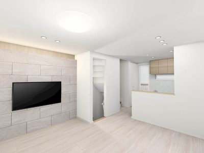 【建物完成イメージパース：LDK】