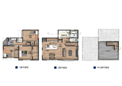 【間取り図】3LDK+WIC+Pantry+カースペース