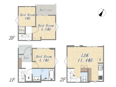 【参考プラン】Plan：3LDK+ワイドバルコニー｜建物面積：59.99㎡｜建物参考価格：2190万円