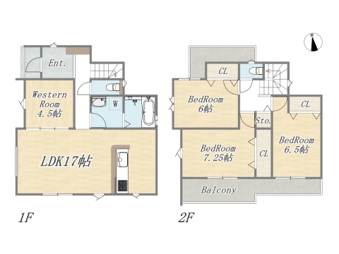 【10号地 参考プラン】 Plan：4LDK+ワイドバルコニー 建物面積：98.95㎡（29.93坪） 建物価格：2000万円