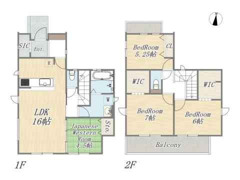 【7号棟】 Plan：4LDK+2WIC+SIC+ワイドバルコニー+カースペース
