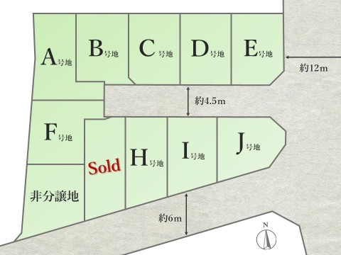 【全体区画図】 板橋区の閑静な住宅街に全10区画の分譲地が誕生！ 23区で希少な大型分譲地です！きれいな区画での新しい暮らしが叶います。