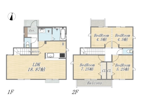 【9号棟】Plan：3LDK+Pantry+カースペース｜太陽光パネル搭載