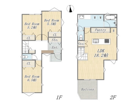 【3号棟】3LDK+Pantry+カースペース