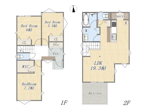 【4号棟】3LDK+WIC+Pantry+ワイドバルコニー+カースペース