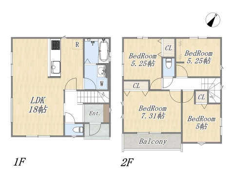 【1号棟】4LDK+カースペース 