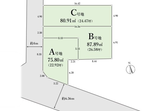 【全体区画図：分割案】 