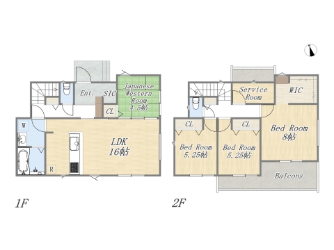 【7号地 参考プラン】 Plan：4SLDK+WIC+SIC+ワイドバルコニー+カースペース2台 建物参考価格：1603万円 建物面積：102.67㎡ 