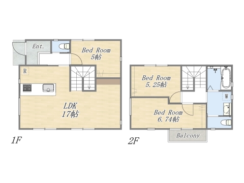 【参考プラン】 Plan：3LDK+カースペース 建物参考価格：2100万円 建物面積：78㎡ 