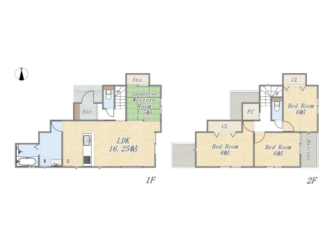 【参考プラン：1号地】 Plan：4LDK+FC+カースペース2台可 建物参考価格：1700万円 建物面積：99.36㎡