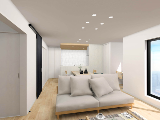 【建物イメージパース：LDK】