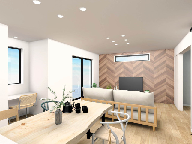 【建物イメージパース：LDK】