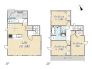 【2号棟】
Plan：3LDK+SIC+カースペース2台
土地面積：107.23㎡（32.43坪）
建物面積：83.42㎡（25.23坪）