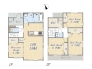 【3号地 参考プラン】
Plan：4LDK+WIC
土地面積：129.91㎡（約38坪）
建物参考面積：98.12㎡（約29.68坪）
建物参考価格：2000万円