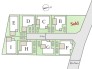 【全体区画図】
狛江市の閑静な住宅街に大型分譲地が登場！
南側4棟が建売分譲致しました。各棟異なる拘りのデザイナーズ住宅。
カースペースもしっかり確保されているゆとりある敷地です。