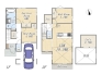 【1号棟】
Plan：2SLDK+Loft+ビルトインガレージ
土地面積：84.38㎡（25.52坪）
建物面積：99.88㎡（30.21坪）