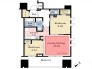 【間取り図】
Plan：2LDK+WIC+SIC
専有面積：54.09㎡（16.36坪）
バルコニー面積：11.61㎡