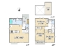 【間取り図】
2号棟　3LDK+Loft+カースペース2台
敷地面積：92.44㎡（27.96坪）
建物面積：72.45㎡（21.92坪）
