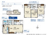 【4号棟】
Plan：3LDK+2WIC+Loft+2ワークスペース+カースペース
敷地面積：100.01㎡（30.25坪）
建物面積：82.80㎡（25.03坪）