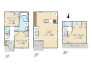 【B号地　参考プラン】
建物参考価格：3180万円／建物面積：77.41㎡
