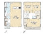 【建物プラン例①】Plan：3LDK+WIC｜建物面積：88㎡｜建物参考価格：1603万円