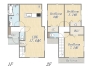 【建物プラン例②】Plan：3LDK+WIC｜建物面積：87㎡｜建物参考価格：1603万円