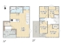 【参考プラン】Plan：4LDK+WCI+SIC+FC+ワイドバルコニー+カースペース2台可｜ 建物参考価格：2700万円｜建物面積：96.44㎡


