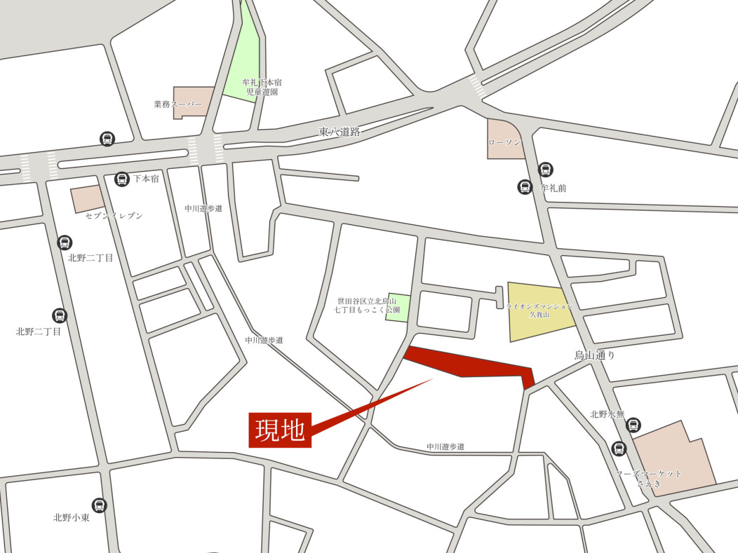 【現地周辺案内図】