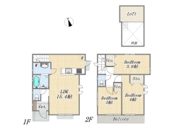 【間取り図】3LDK+Loft+カースペース
