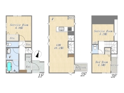 【間取り図】1LDK+2S+SIC+パントリー
