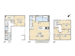 【間取り図】3SLDK+WIC+ビルトインガレージ