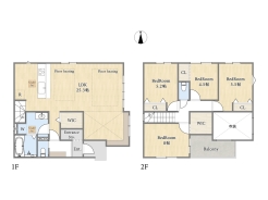 【間取り図】4LDK+2WIC+ワイドバルコニー