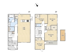 【間取り図】4LDK+パントリー+SIC+WIC+ロフト