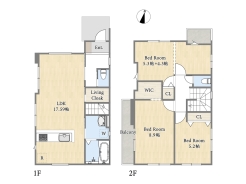 【間取り図】3号棟 3LDK+リビングクローク+WIC