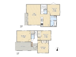 【間取り図】1号棟 2LDK+2S