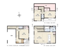 【間取り図】3LDK+小屋裏収納+ビルトインガレージ